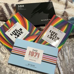 Morphe pallet bundle,3 limited pallets, 1 limited live with love mirror, bnwb